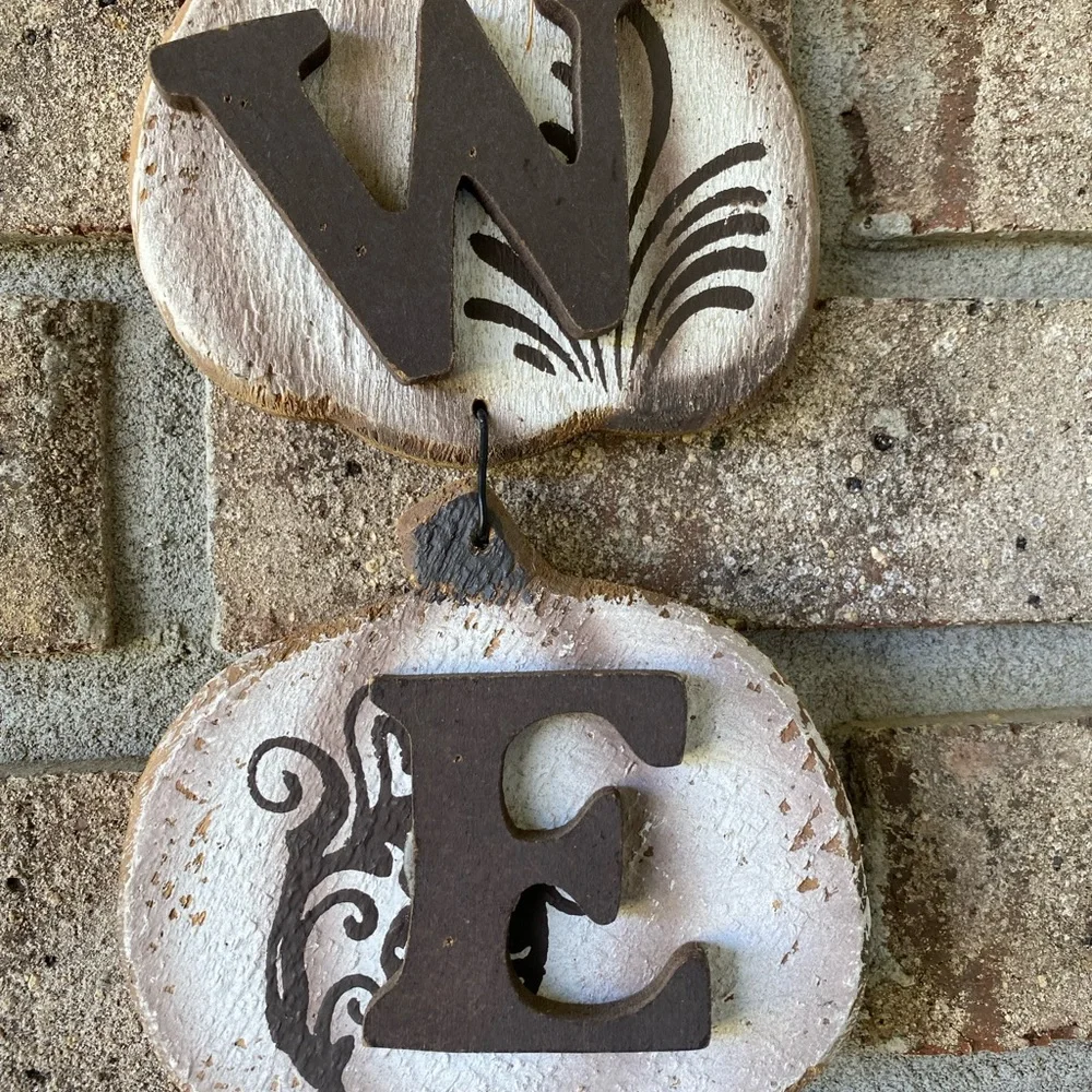 Rustic Fall Pumpkin Welcome Hanging Decor - Picture 2 of 9